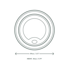 Coperchi in polpa di cellulosa per bicchieri ø 8,9