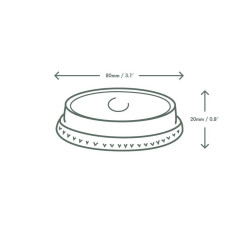Coperchio Piatto in PLA con apertura a taglio per bicchiere