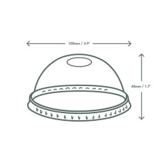 Cupolini in PLA con foro per bicchieri Linea Elegance Ø 9,6 cm