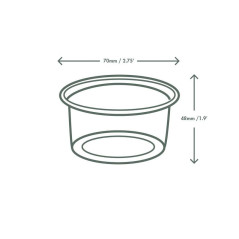 Bicchierini in PLA per Assaggi / Snack / Salsine 120 ml