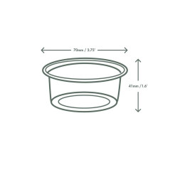 Bicchierini assaggi / snack / salsine 90 ml in PLA.