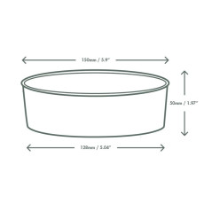 Insalateria tonda in cartoncino kraft water based 500ml ø 15 cm