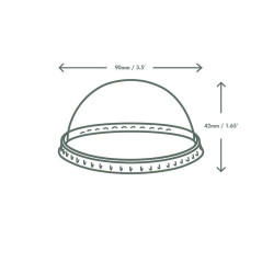 Cupolini in PLA per Ciotole ø 9 cm