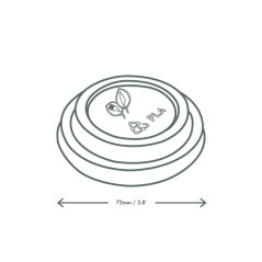 Coperchi ø 7,2 in CPLA per bicchieri 175ml