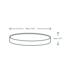 Coperchio in cartoncino e PLA per ciotole ø 9