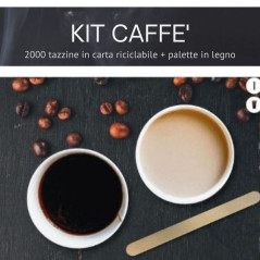 Kit Caffè 2000 Tazzine Riciclabili e Palette in legno Offerta