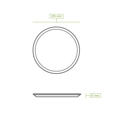 Piatti Fondi Biodegradabili in Foglia di Palma ø 25cm