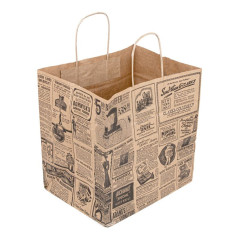 Sacchetti/Shoppers 26+20x27 cm Stampa Newspaper