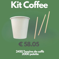 Kit Caffè 2450 Tazzine Riciclabili e Palette in legno Offerta Super!