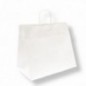 Sacchetti/Shoppers in Carta Colore:Bianco 32+21x28,5cm