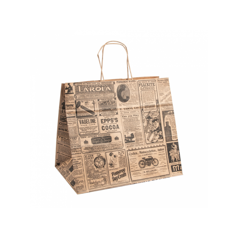 Sacchetti/Shoppers 32+21x28,5 cm Stampa Newspaper