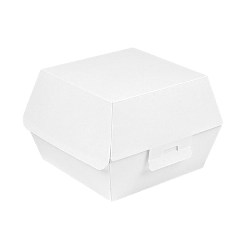 Scatole porta hamburger cm 14,4x13,6xh9 in cartone bianco nano-micro