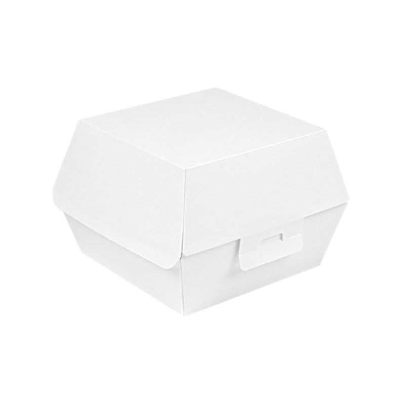 Scatole porta hamburger cm 13x12,5 h9 in cartone bianco nano-micro